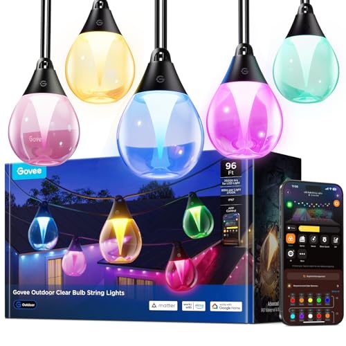 govee lichterkette außen 30m dimmbar rgbic led mit 16 millionen farben und 111 szenen