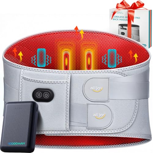 heizkissen kabellos ALLJOY 170cm mit 3 massagemodi und 3 wärmestufen, geschenkidee