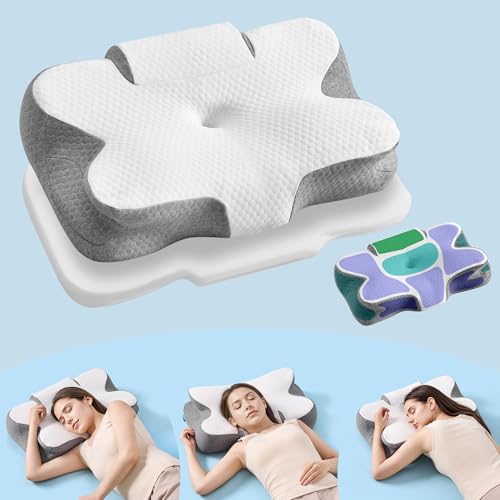 memory foam kissen höhenverstellbar für seitenschläfer und rückenschläfer, SONGMICS