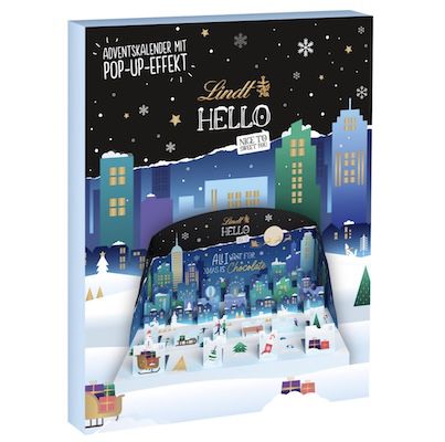 lindt hello pop up adventskalender 235g für 24,19 statt 30