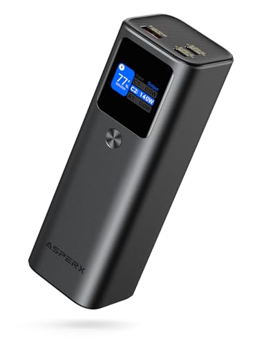 AsperX powerbank 27600 mAh 140W PD 3.1 mit 162,5W Gesamtleistung