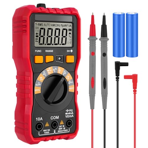 vemfay digital multimeter 6000 count für ac dc spannung, strom, widerstand, durchgang