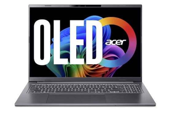 Produktbild: Acer Aspire 16 Notebook, 16" OLED, 2048x1280, Ryzen 5 340, 16GB/512GB, Win11