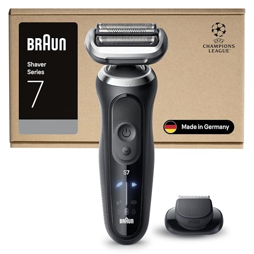braun series 7 elektrischer rasierer herren, kabellos, nass- und trockenrasierer, schwarz