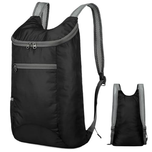 ultraleichte faltbare rucksäcke wasserdicht packbar schwarz camping wandern reisen