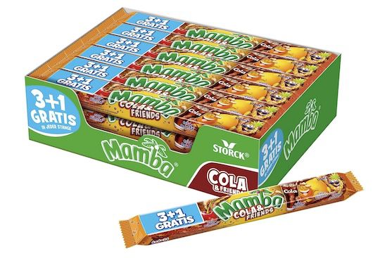 mamba cola & friends 24 x 3er kaubonbons cola und fruchtgeschmack mix
