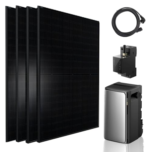 balkonkraftwerk 2000w bifazial full black mit ecoflow ultra, smart meter