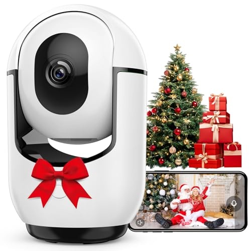RADCLO 360 Überwachungskamera innen 2K, Nachtsicht, Bewegungserkennung, Audio