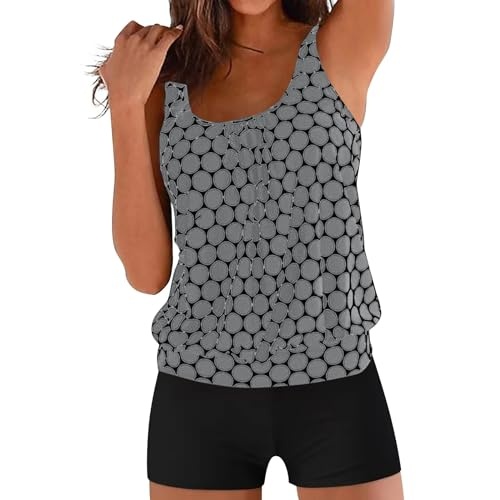 amazon coupons tankini set badeanzug damen große größen mit badeshorts elegantes top