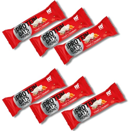 id bars proteinriegel honig hafer joghurt cranberry ohne zuckerzusatz 6 x 70g