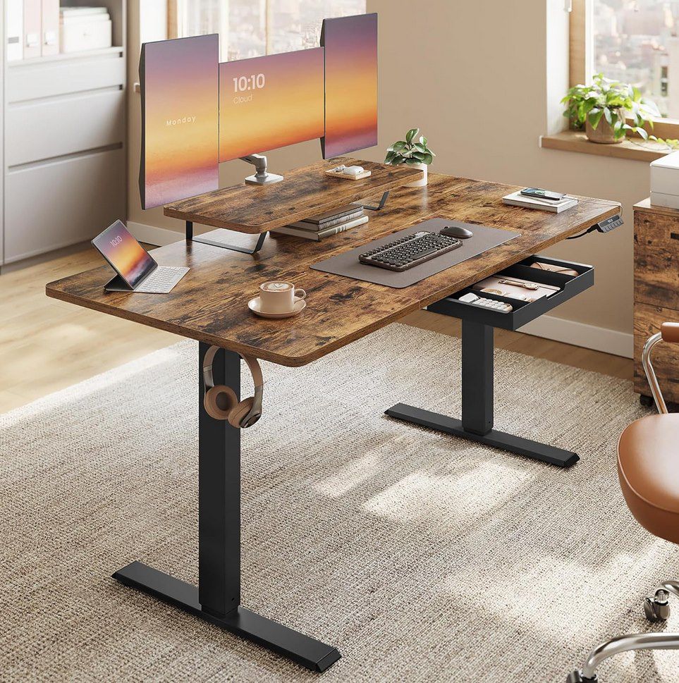 vasagle schreibtische mit monitorständer, flexibel montierbar, 113,99 