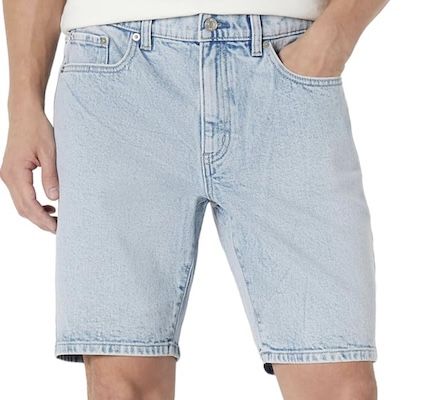 Herren Straight-Fit Stretch-Jeansshorts von Amazon Essentials, Gr. ab 14
