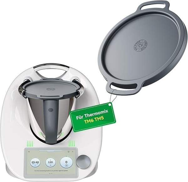 Produktbild: Silikondeckel KULACO für Thermomix TM6 TM5, BPA-frei, wiederverwendbar, grau