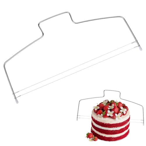 Edelstahl Tortenbodenschneider höhenverstellbar, Kuchenschneider 31,8 cm