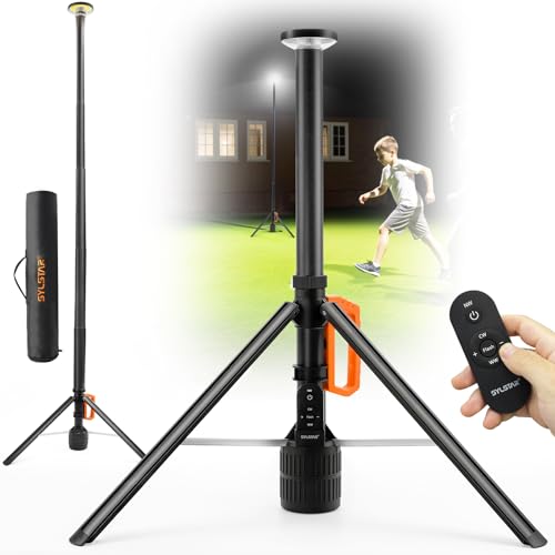 SYLSTAR LED Baustrahler mit Stativ und Fernbedienung, 3000LM, 6000mAh Akku