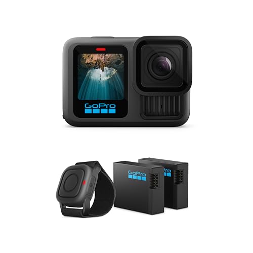 gopro hero13 black action bundle mit 2 enduro-akku und wasserdichter fernbedienung