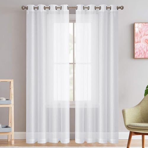 outdoor vorhang wetterfest mit ösen 210x134cm 2er set transparent weiß für balkon terrassentür