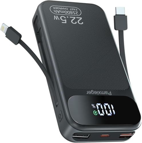 power bank 25800mAh 22,5W externes ladegerät pd3.0 qc4.0 mit lcd display und usb c