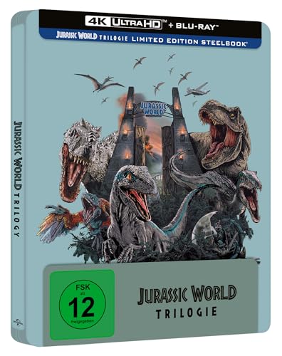 Jurassic World Trilogie 1-3 * 4K Limited Steelbook (3x 4K Ultra HD Blu-ray)