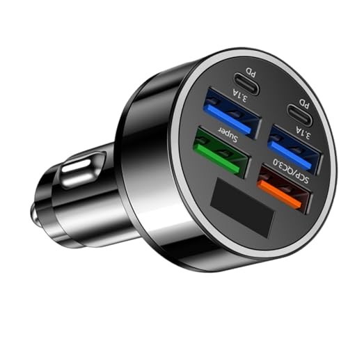 6-in-1 Auto-Lesegerät, DC 5V 3,1A, 9V/12V 1,8A, PD 5V 3,1A Ausgang