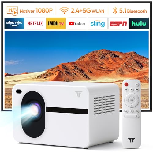 mini beamer full hd 1080p 4k unterstützung wifi bluetooth motorisierter zoom 30-200 zoll