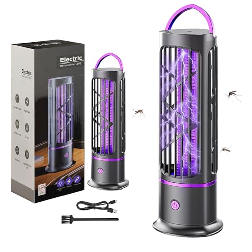 insektenvernichter elektrisch mit uv-licht, mückenlampe wiederaufladbar 29 cm, tragbar