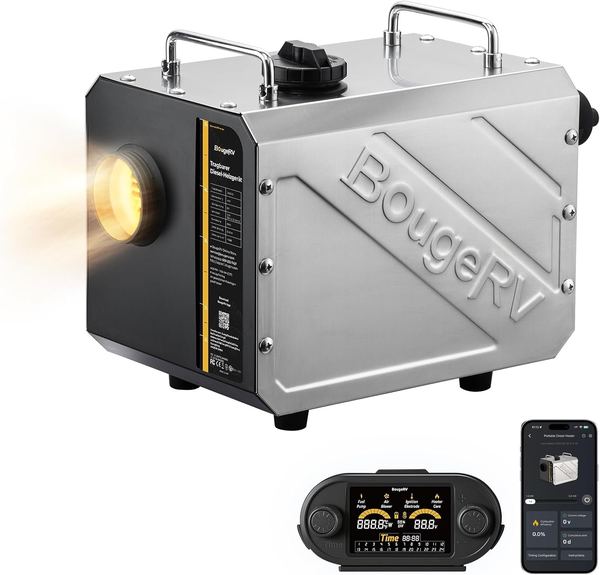 BougeRV 5KW Dieselheizung, Lärmreduktion, 12V/24V/220-240V