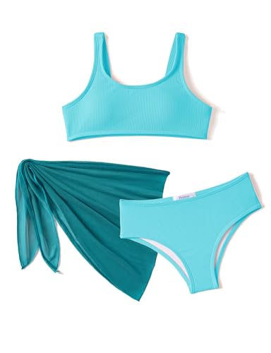 arshiner mädchen bikini set 3-teilig badeanzug mit rock grün 14-15 jahre sommer schwimmen
