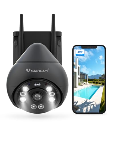 vstarcam 4mp außenüberwachungskamera, 2,5k uhd, ptz 360, nachtsicht, wetterfest