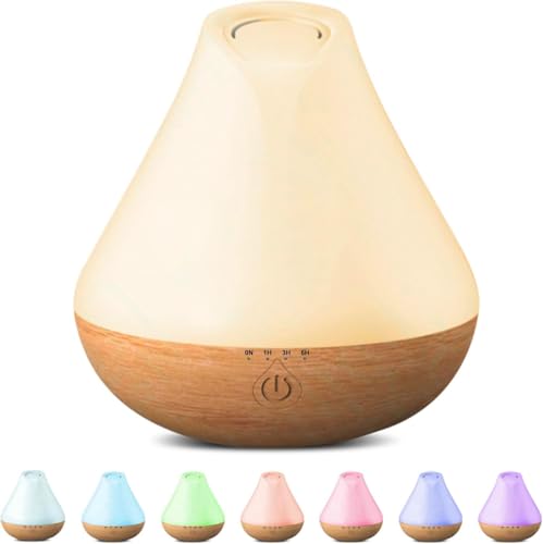 Produktbild: aroma diffuser 100ml für ätherische öle, puremist ultraschall luftbefeuchter mit led
