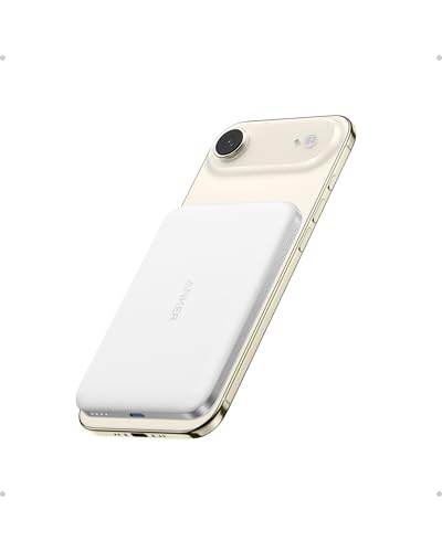 Anker Nano Powerbank 5000mAh, Qi2, 15W, MagSafe-kompatibel, für iPhone 17-13