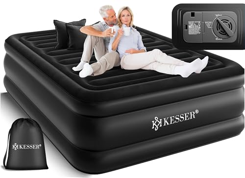 kesser luftmatratze mit elektrisch pump, selbstaufblasbare gästematratze, 2 personen 203x152,5x51 cm