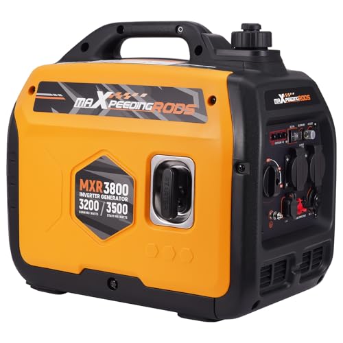 maXpeedingrods 3500W Inverter Stromerzeuger, leise, mobil, 2x 230V, 2x USB, 1x 12V DC