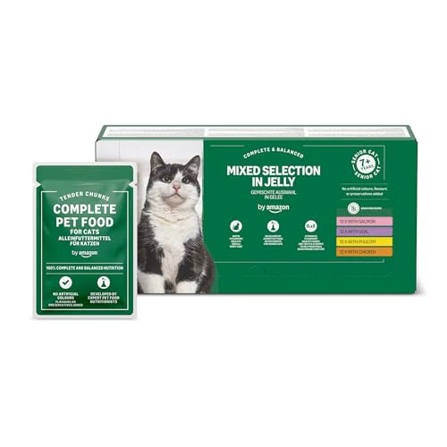 katzenfutter nass 4,8kg 100 packungen für ältere katzen by amazon - spende tierheim