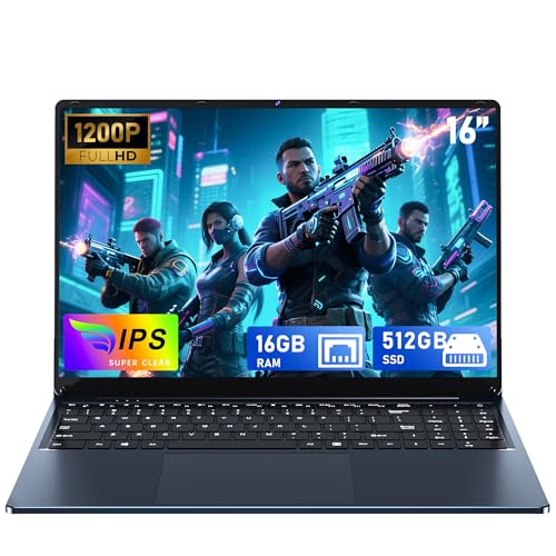 funyet laptop 16 zoll n150 prozessor 16gb ram 512gb ssd win 11 beleuchtete tastatur
