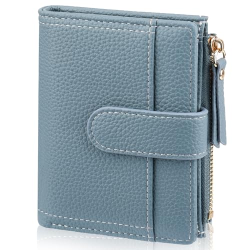 deepton geldbeutel damen klein, mini portemonnaie weiches pu-leder rosa