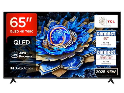 Produktbild: tcl 65t69c 65 zoll qled fernseher 4k hdr smart tv dolby vision google assistant alexa