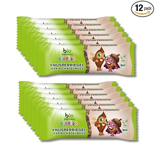 Kakao-Haselnuss BioKids Knusperriegel 12x 25g