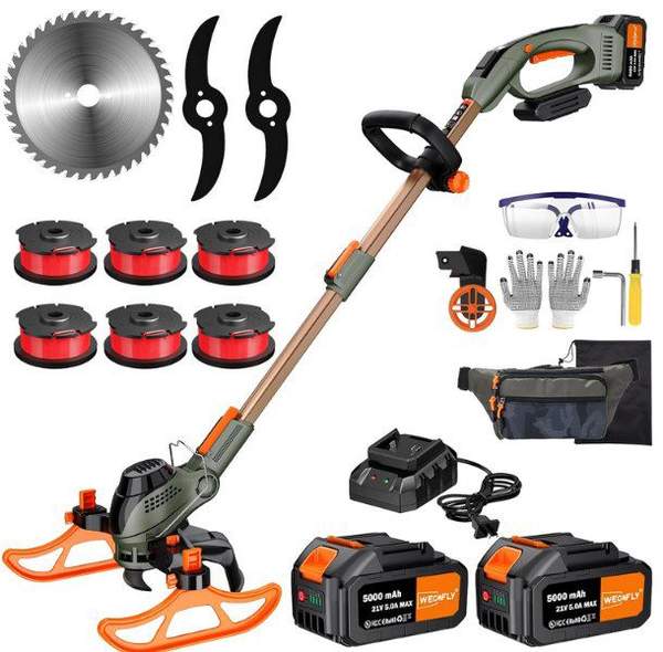 4in1 rasentrimmer weGofly mit 2x 21V 5.0A akku für 79,99 Euro statt 160 Euro