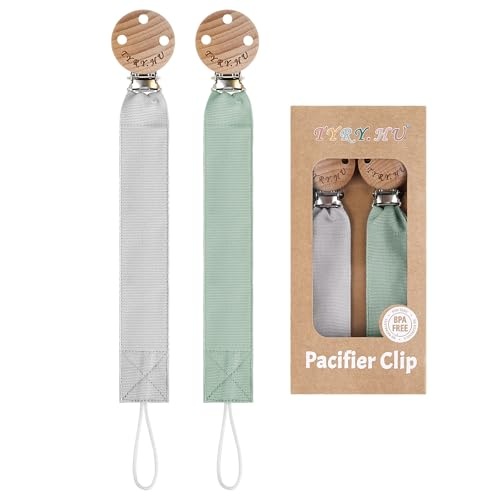 tyry.hu schnullerkette mädchen jungen polyester schnullerhalter holz 2er set