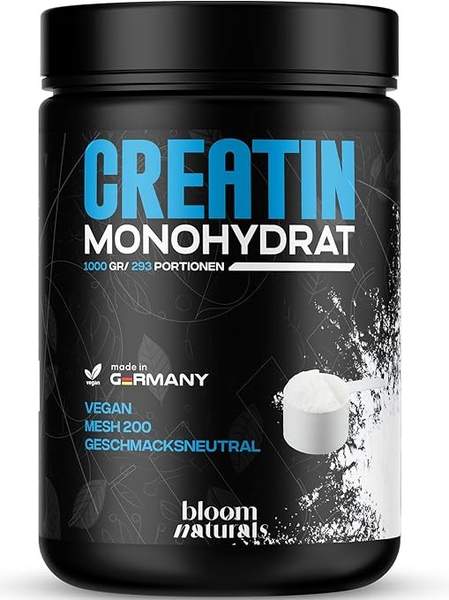 Creatin Monohydrat Pulver 1kg - Ultra Reines Kreatin mit Vitamin B6