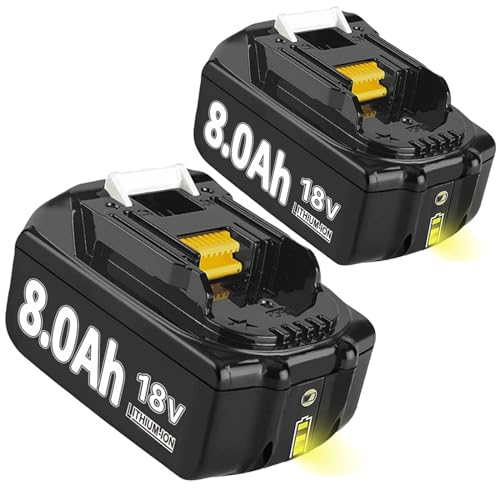 2 x 18 V 8000 mAh akku für makita bl1860b, bl1840, bl1830, bl1815, bl1850b
