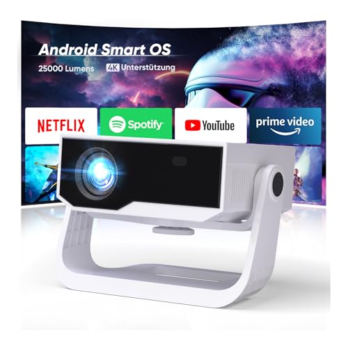 4K beamer mit android 11, 25000 lumens, wifi 6, elektrisch, für switch/ps5