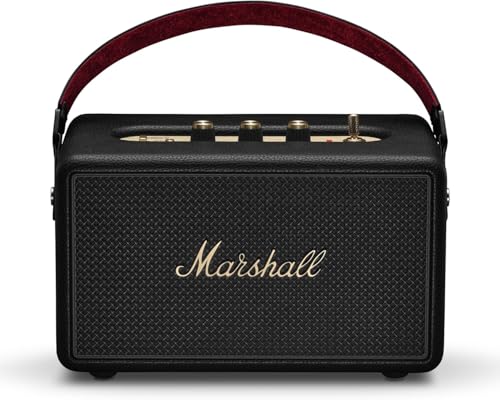 marshall kilburn iii tragbarer bluetooth lautsprecher schwarz messingspeaker 50 stunden spieldauer