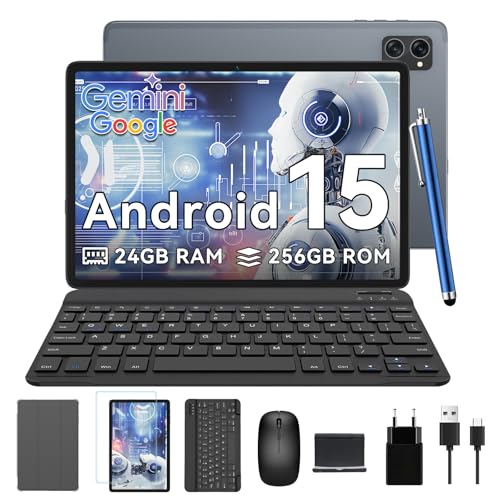 Produktbild: android tablet 10 zoll tabwee mit tastatur, 24gb ram, 256gb rom, octa-core, 5g wifi