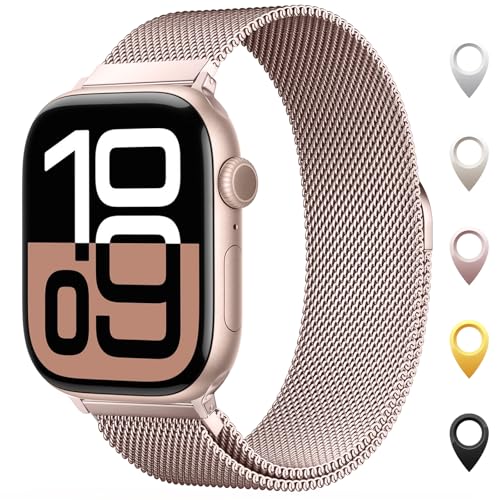 Produktbild: milanaise ersatzarmband für apple watch 38mm 40mm 41mm 42mm edelstahl magnetisch