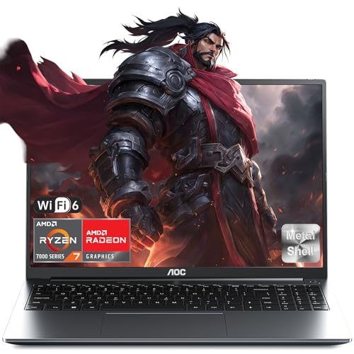 Produktbild: aoc gaming laptop ryzen 7 7735hs 16gb ram 512gb ssd 16 zoll fhd tastatur beleuchtet