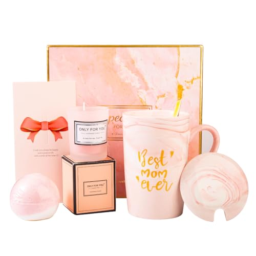 Rosa Keramiktasse 340ml - Geschenkset für Frauen, Freundinnen, Geburtstage, Muttertag