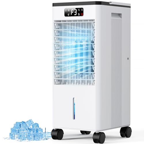 Produktbild: mobile klimaanlage 4 in 1 mit ventilator und luftkühler, 7.5l wassertank, oszillierend