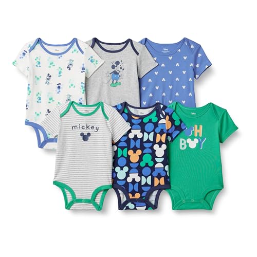 Disney Marvel Star Wars Baby Bodys Kurzarm 6er-Pack Mickey Oh Boy Frühchen